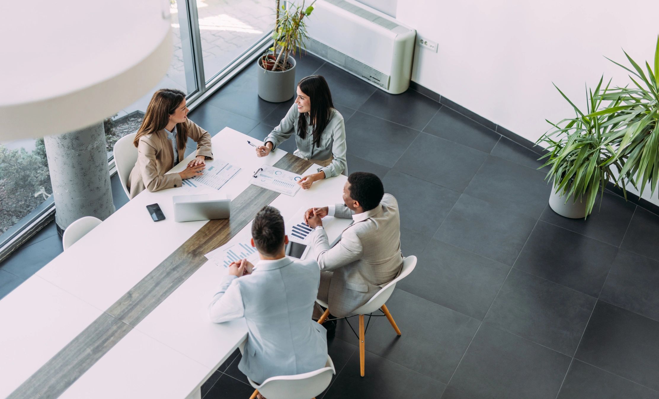 Consulting team meeting to plan an AI automation roadmap